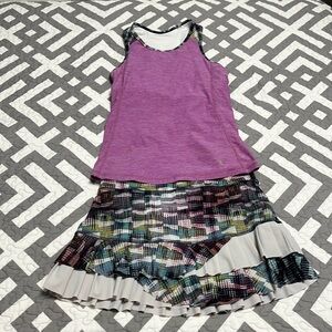 Sofibella tennis outfit top and skirt set size small